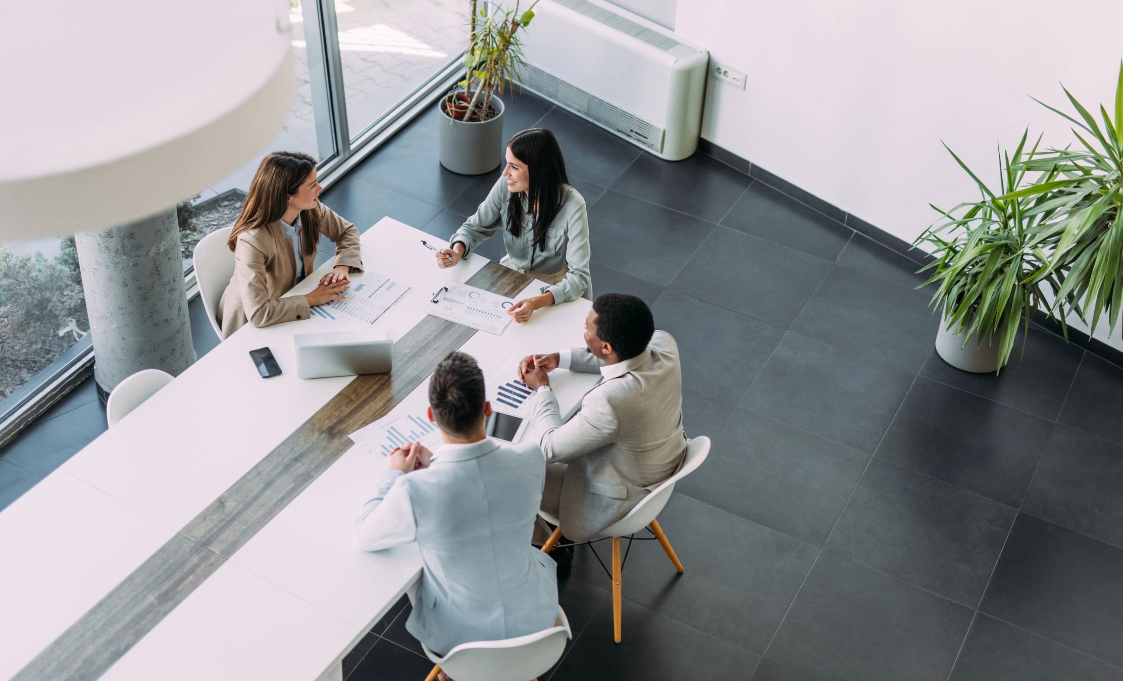 Business team collaborating during a consultation meeting